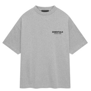 Essentials Fear Of God Jersey Crew‎ Neck Short Sleeve Light Grey L New With Tags